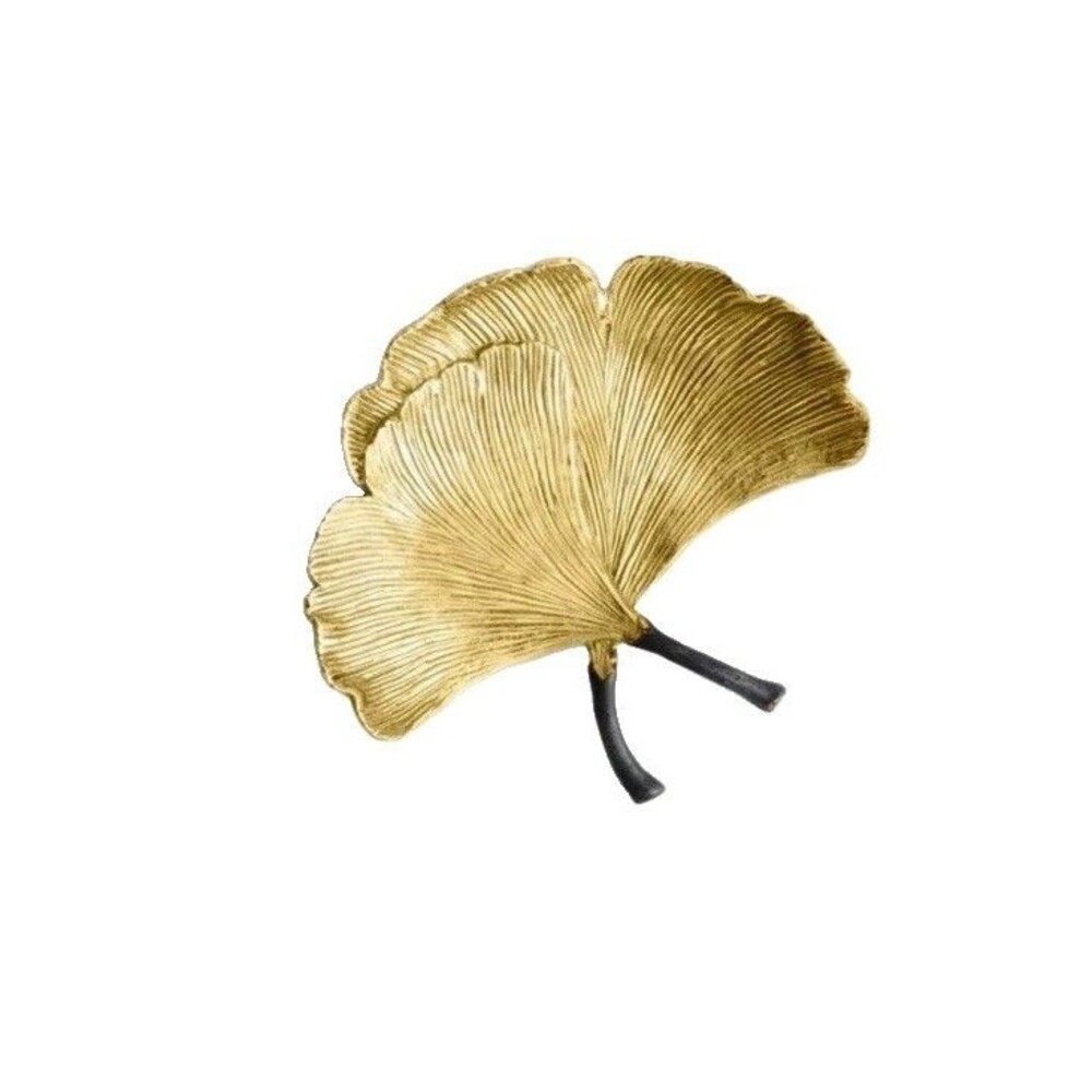 Michael Aram Golden Ginkgo Brass Catch All Dish Tray 5x5”